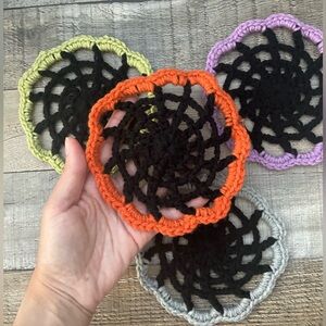 Halloween Spiderweb Coasters 4 Pack